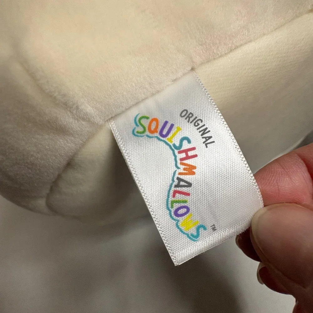 Squishmallows Valentina Bunny Easter Basket Plush Bag Cream White‎
